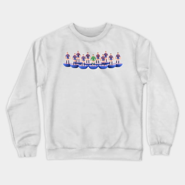 Barca subbuteo football team Crewneck Sweatshirt by vancey73